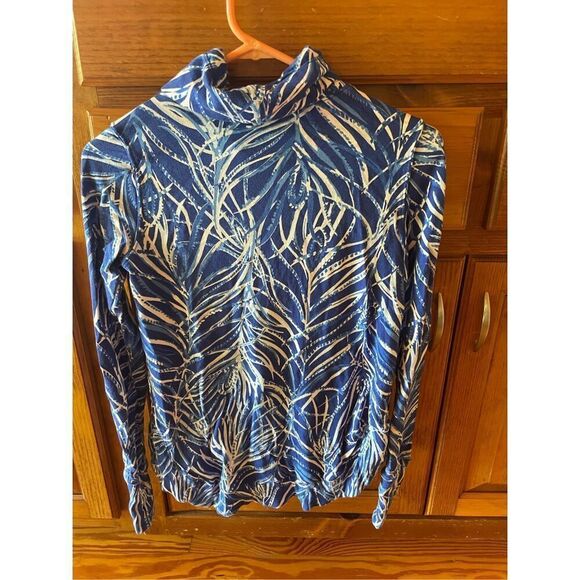 Lilly Pulitzer Fletcher Pullover Twilight Blue Early Riser XXS - Picture 3 of 3